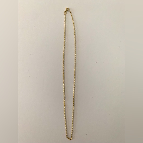 NEW 10k Solid Gold 16” Made in Italy Stamped Diamond Cut Cable Chain. - Picture 3 of 5